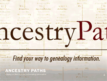 Tablet Screenshot of ancestrypaths.com
